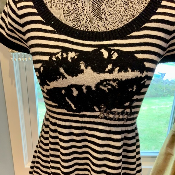 Black and white Betsey Johnson, vintage lip, dress size medium - Picture 4 of 6